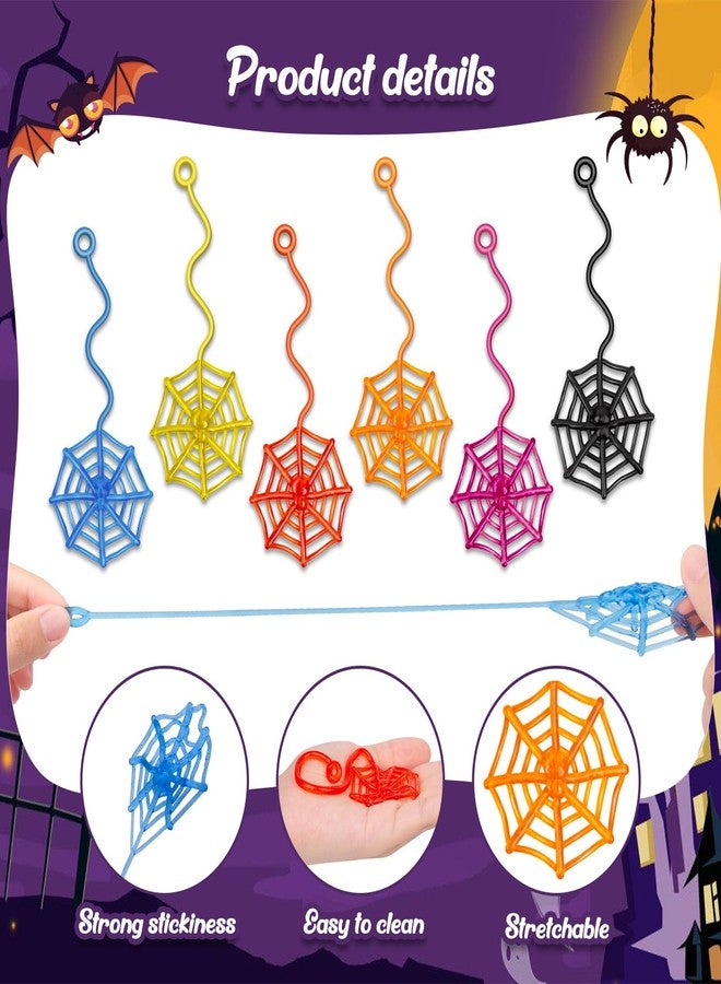 DODOLOL 30 Pcs Sticky Spider Web Sticky Hands for Kids Bulk Halloween Party Favors Decorations,Spider Webs for Classroom Prizes,Kids' Halloween Goodie Bags Stuffers Pinata Stuffers Small Toys for Boys Girl - Image 4